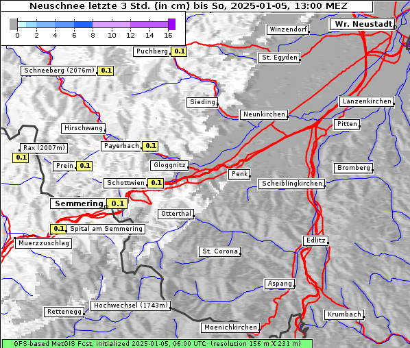 Neuschnee, 5. 1. 2025