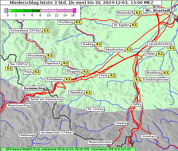 Niederschlag, 3. 12. 2024