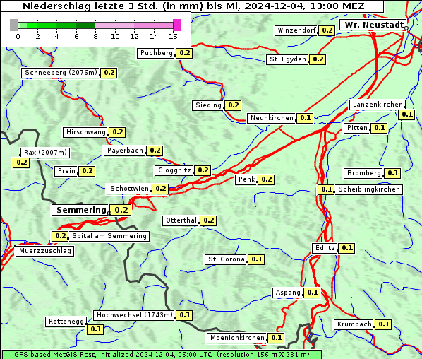 Niederschlag, 4. 12. 2024