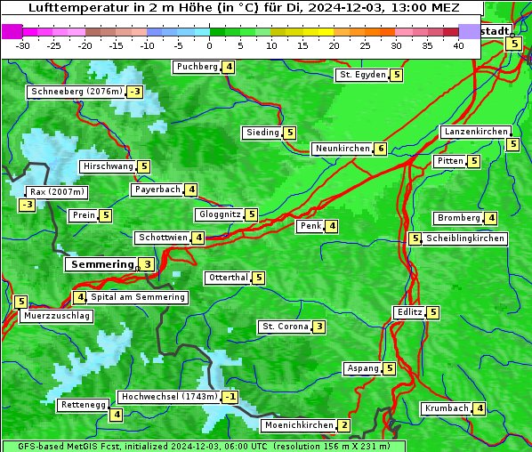 Temperatur, 3. 12. 2024