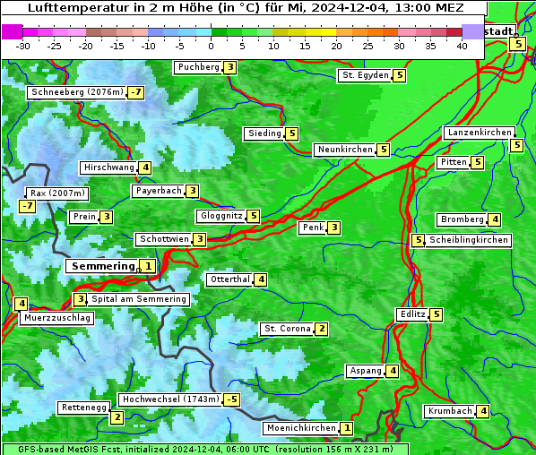 Temperatur, 4. 12. 2024