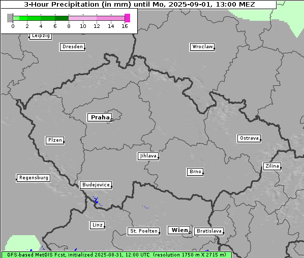 Niederschlag, 1. 9. 2025