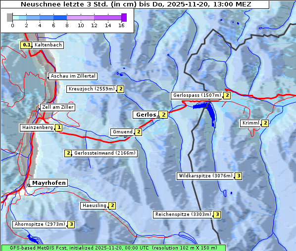 Neuschnee, 20. 11. 2025