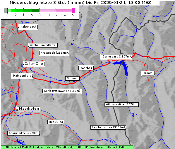 Niederschlag, 24. 1. 2025