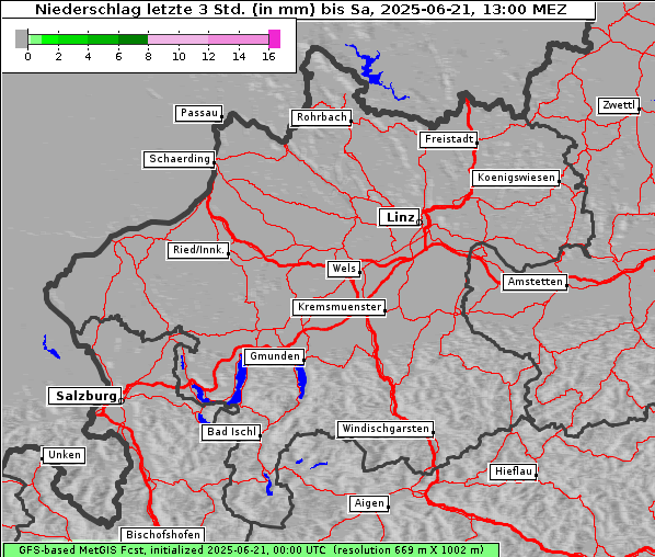 Niederschlag, 21. 6. 2025