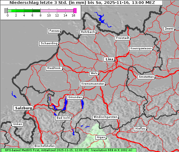Niederschlag, 16. 11. 2025