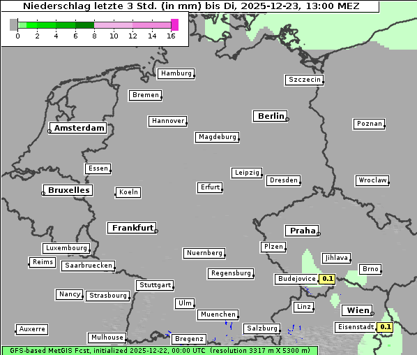 Niederschlag, 23. 12. 2025
