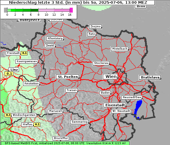 Niederschlag, 6. 7. 2025