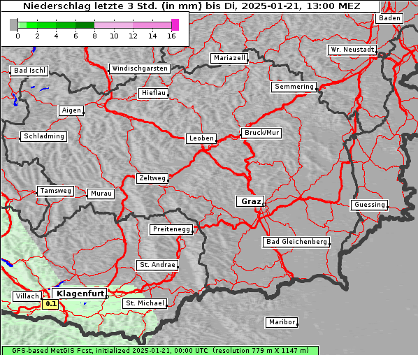 Niederschlag, 21. 1. 2025