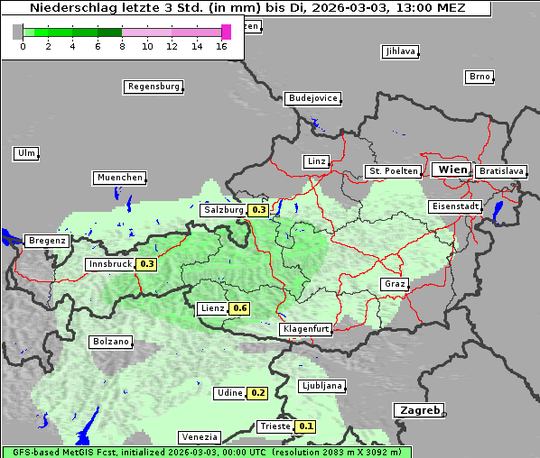Niederschlag, 3. 3. 2026