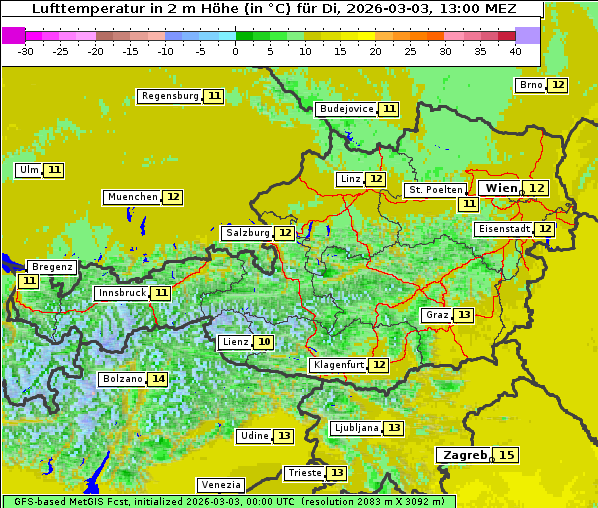 Temperatur, 3. 3. 2026