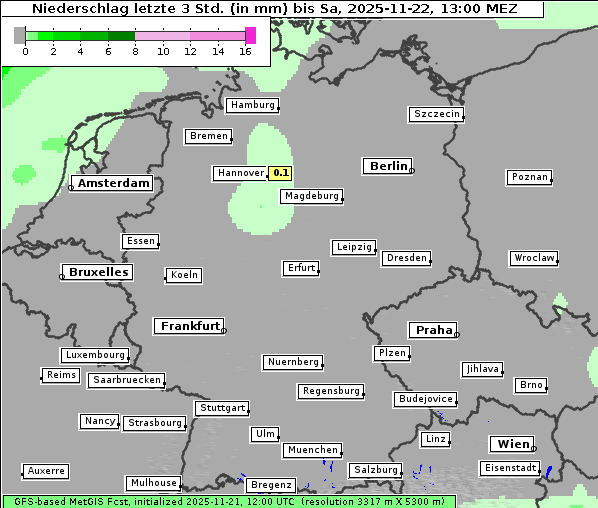 Niederschlag, 22. 11. 2025