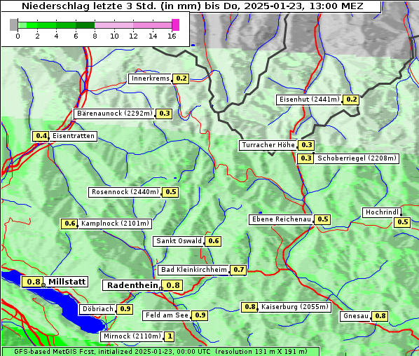 Niederschlag, 23. 1. 2025