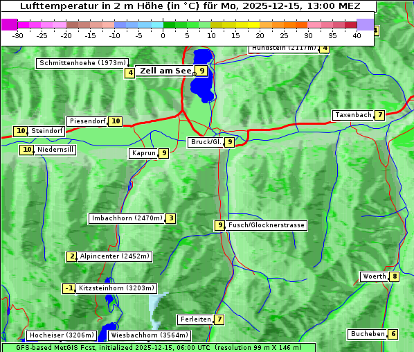 Temperatur, 15. 12. 2025