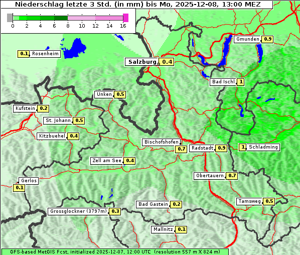 Niederschlag, 8. 12. 2025