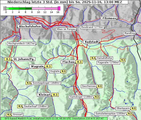 Niederschlag, 16. 11. 2025