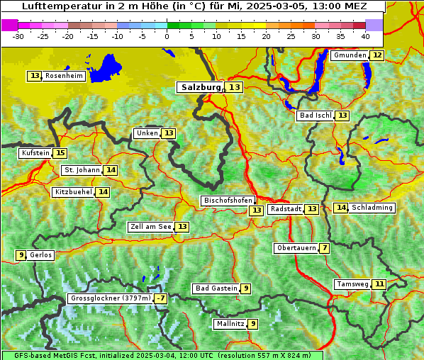 Temperatur, 5. 3. 2025