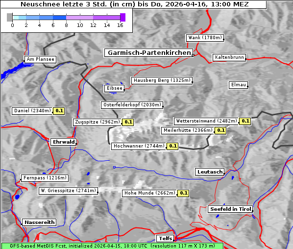 Neuschnee, 16. 4. 2026