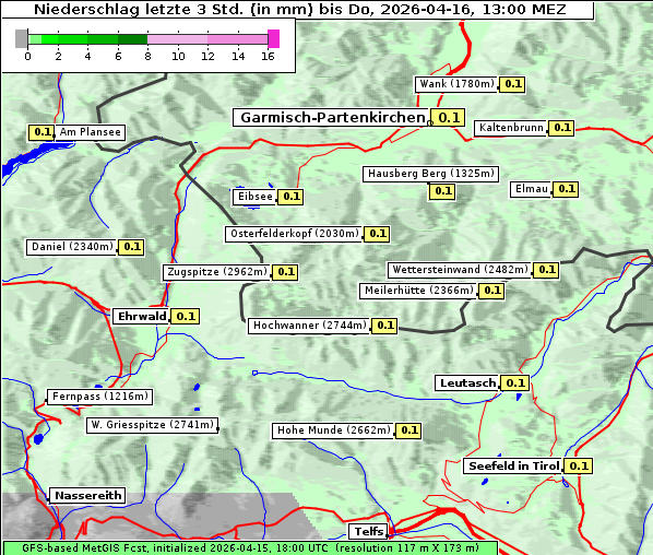 Niederschlag, 16. 4. 2026
