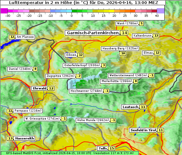 Temperatur, 16. 4. 2026