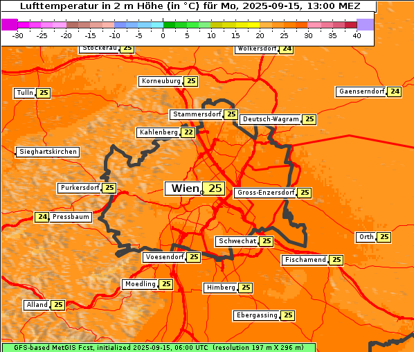 Temperatur, 15. 9. 2025