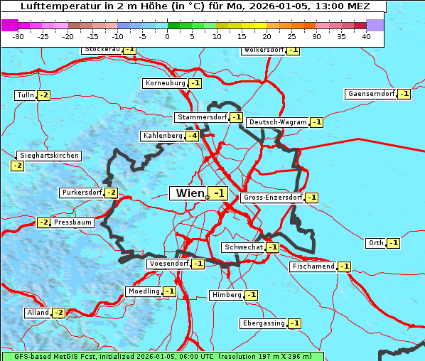 Temperatur, 5. 1. 2026