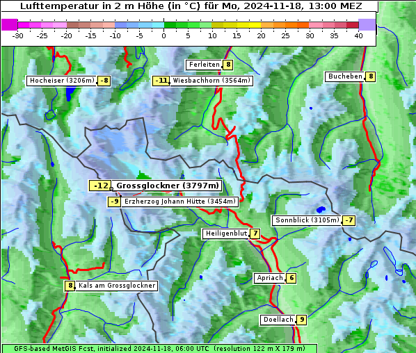 Temperatur, 18. 11. 2024