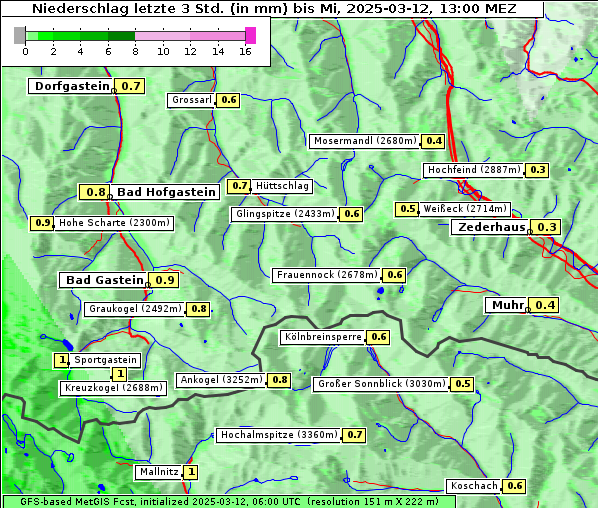 Niederschlag, 12. 3. 2025