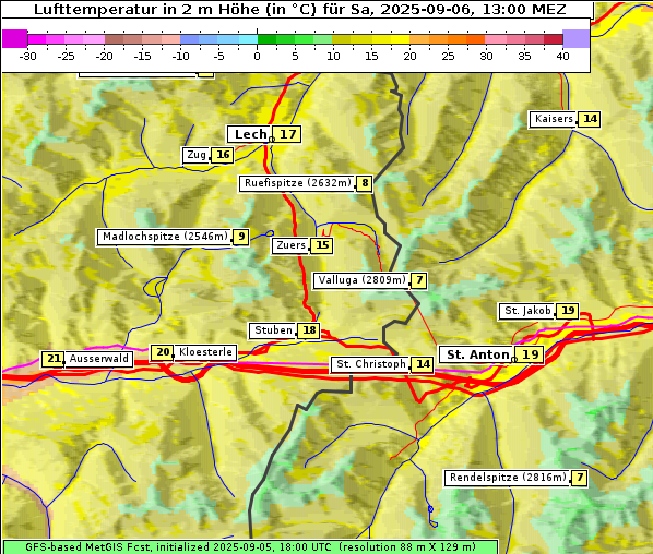 Temperatur, 6. 9. 2025