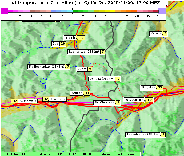 Temperatur, 6. 11. 2025
