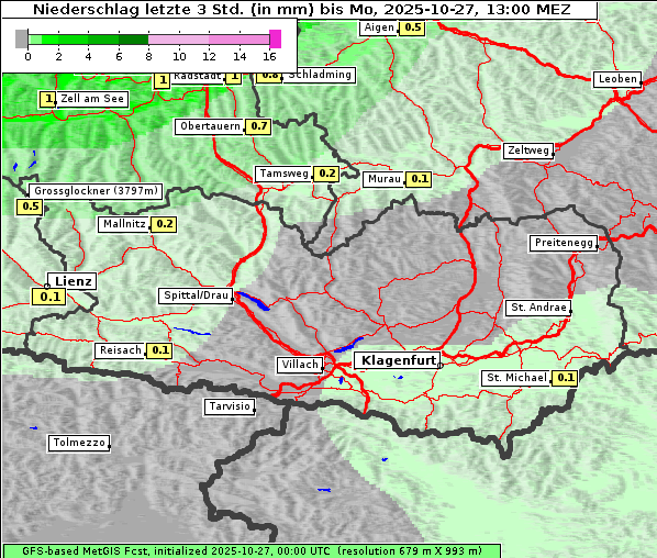 Niederschlag, 27. 10. 2025