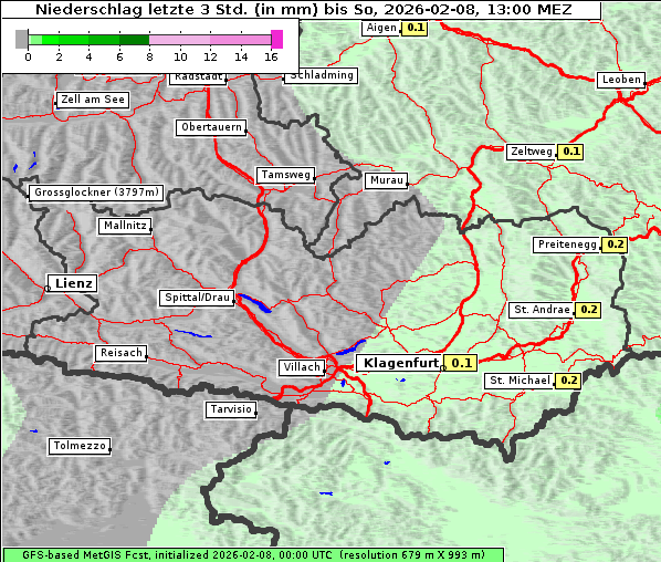 Niederschlag, 8. 2. 2026