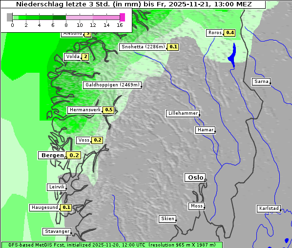 Niederschlag, 21. 11. 2025