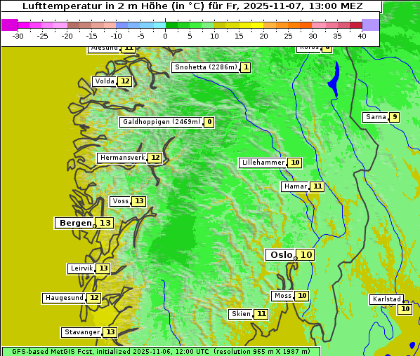 Temperatur, 7. 11. 2025