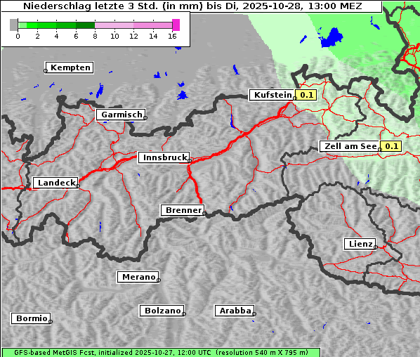Niederschlag, 28. 10. 2025