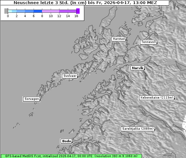 Neuschnee, 17. 4. 2026