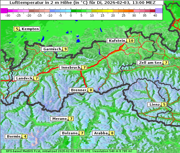 Temperatur, 3. 2. 2026
