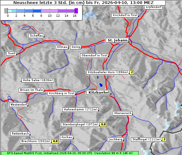 Neuschnee, 10. 4. 2026