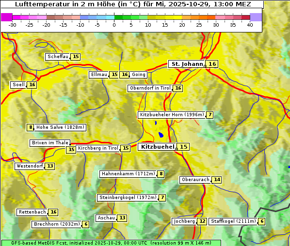 Temperatur, 29. 10. 2025