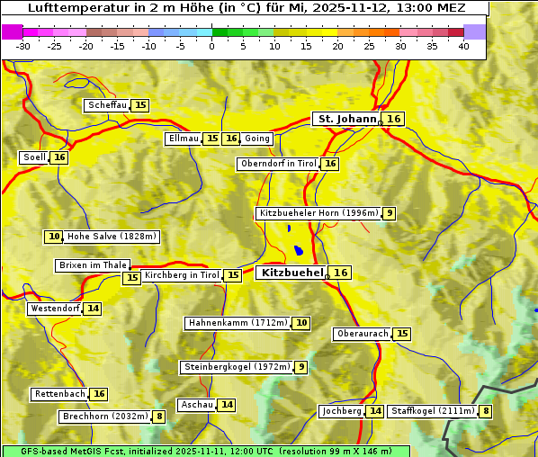 Temperatur, 12. 11. 2025