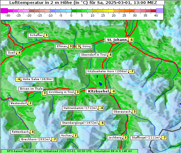 Temperatur, 1. 3. 2025