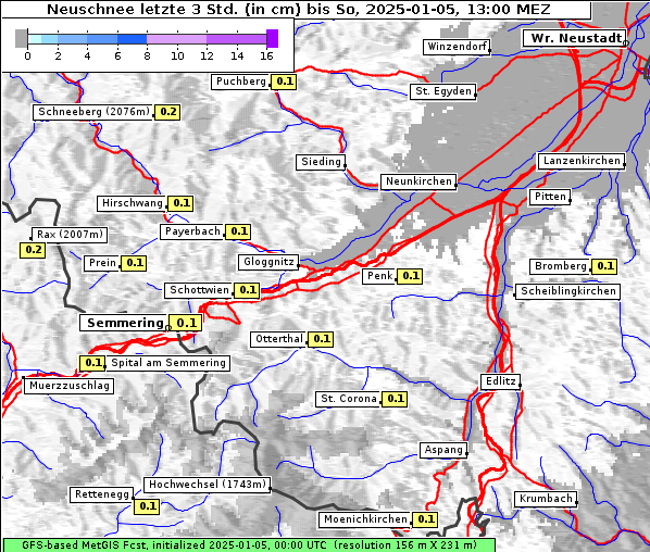 Neuschnee, 5. 1. 2025