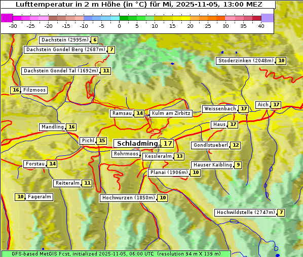 Temperatur, 5. 11. 2025