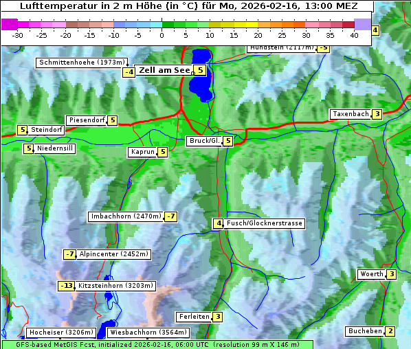 Temperatur, 16. 2. 2026