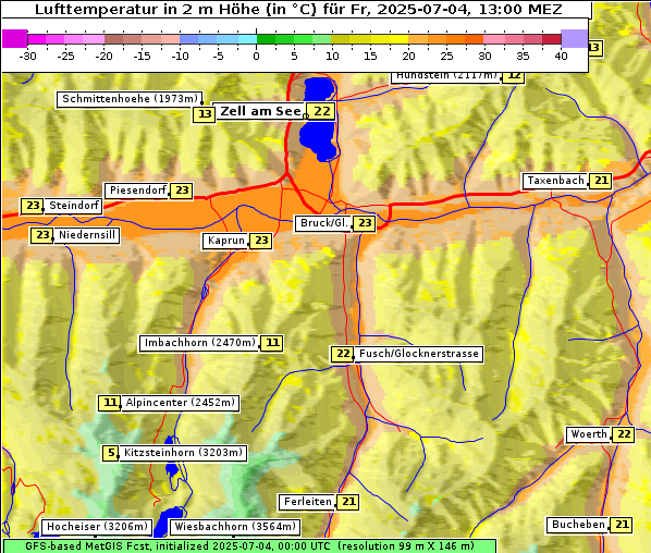 Temperatur, 4. 7. 2025