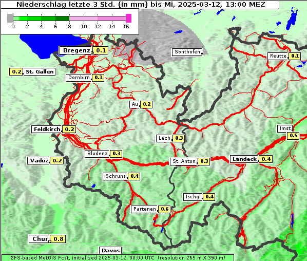 Niederschlag, 12. 3. 2025