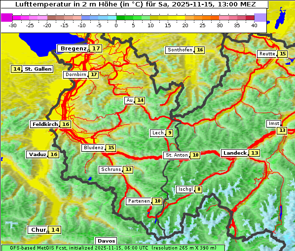Temperatur, 15. 11. 2025