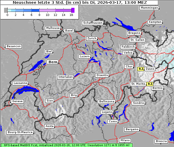 Neuschnee, 17. 3. 2026