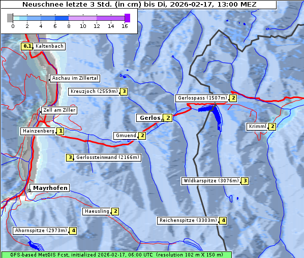 Neuschnee, 17. 2. 2026
