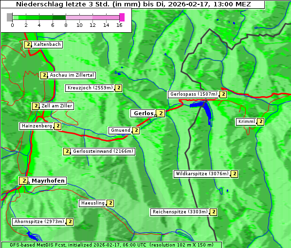 Niederschlag, 17. 2. 2026